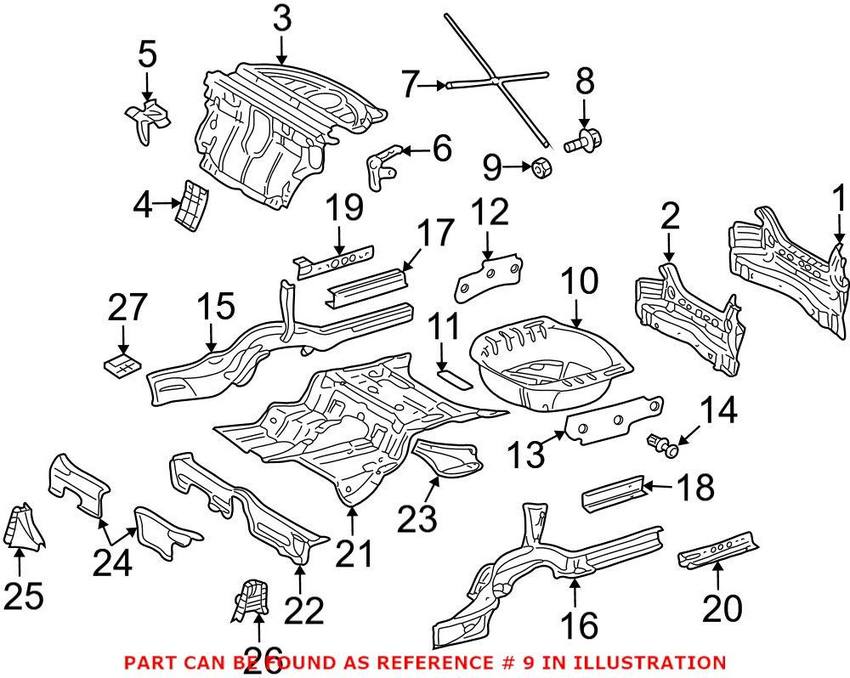 Mercedes Alternator Nut 910112008000